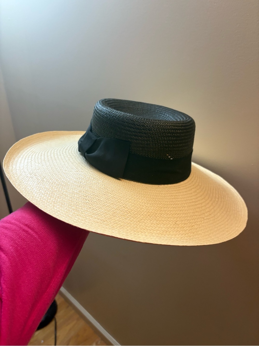 Toucan Collection Straw Hat with Black Bow Band AMAZING!!! - Picture 10 of 13
